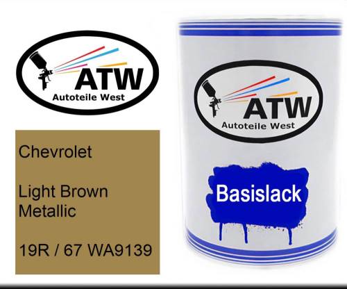 Chevrolet, Light Brown Metallic, 19R / 67 WA9139: 500ml Lackdose, von ATW Autoteile West.